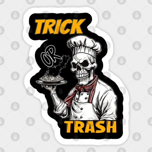 Trick or Treat, or Just Trash Sticker by Fadedstar